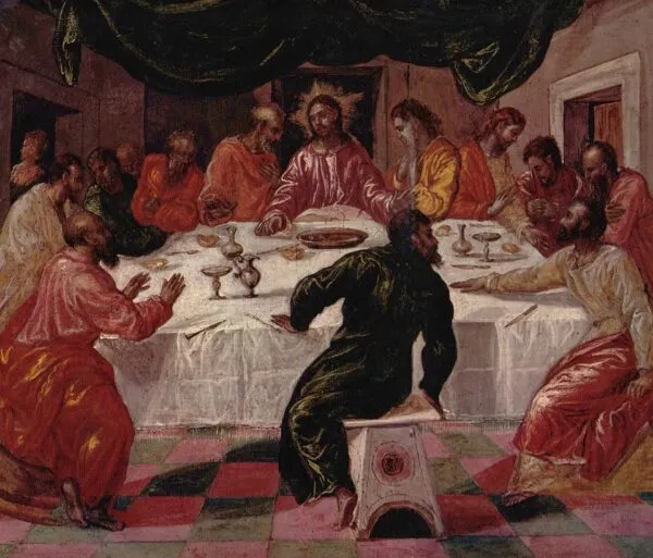 The Last Supper (1568) by El Greco — original painting reproduced as a hand-painted oil on canvas
