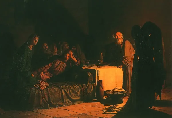 The Last Supper (1863) by Nikolai Ge — original painting reproduced as a hand-painted oil on canvas
