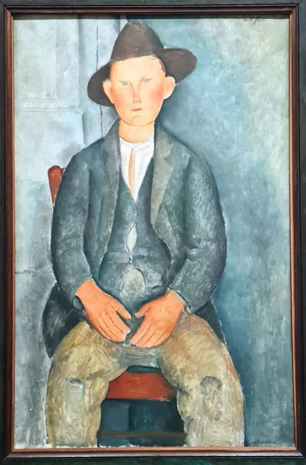 The Little Peasant (1918) by Amedeo Modigliani — original painting reproduced as a hand-painted oil on canvas