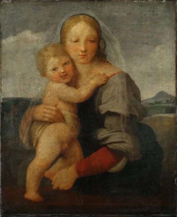 The Madonna and Child (The Mackintosh Madonna) (1509) by Raphael — original painting reproduced as a hand-painted oil on canvas