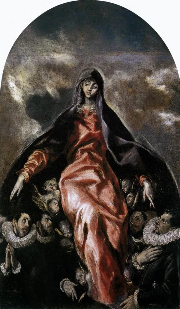 The Madonna of Charity (1597) by El Greco — original painting reproduced as a hand-painted oil on canvas