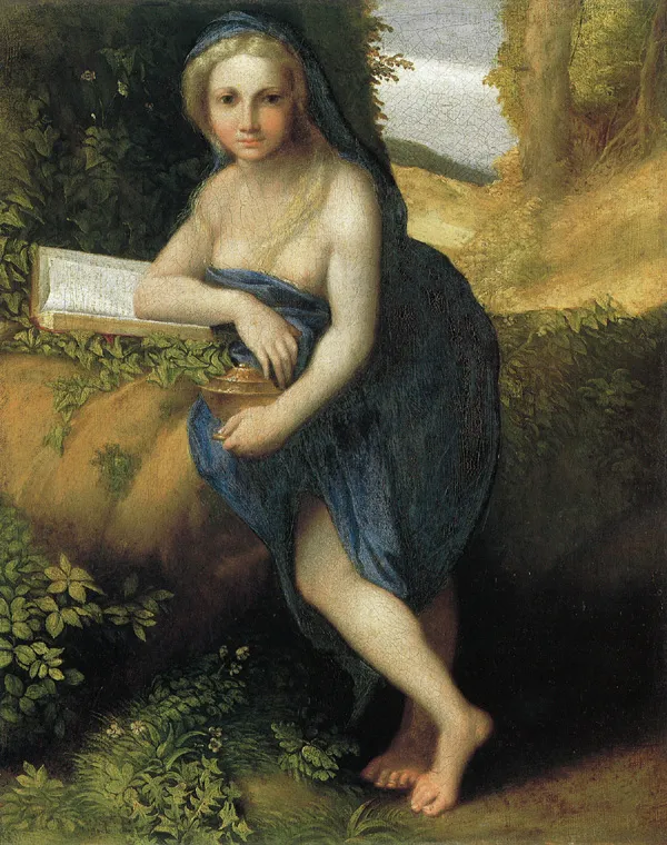 The Magdalen (1517) by Antonio da Correggio — original painting reproduced as a hand-painted oil on canvas