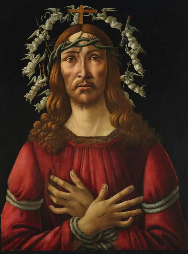 The Man of Sorrows (1500) by Sandro Botticelli — original painting reproduced as a hand-painted oil on canvas