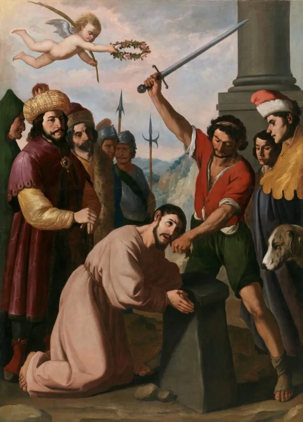 The Martyrdom of Saint James (1640) by Francisco de Zurbarán — original painting reproduced as a hand-painted oil on canvas