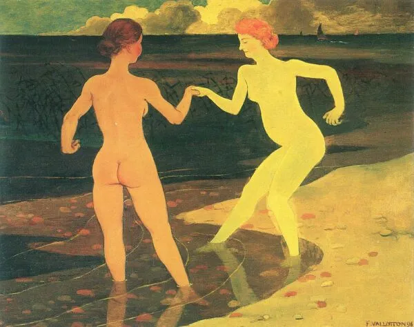 The Mistress and the Servant (1896) by Félix Vallotton — original painting reproduced as a hand-painted oil on canvas