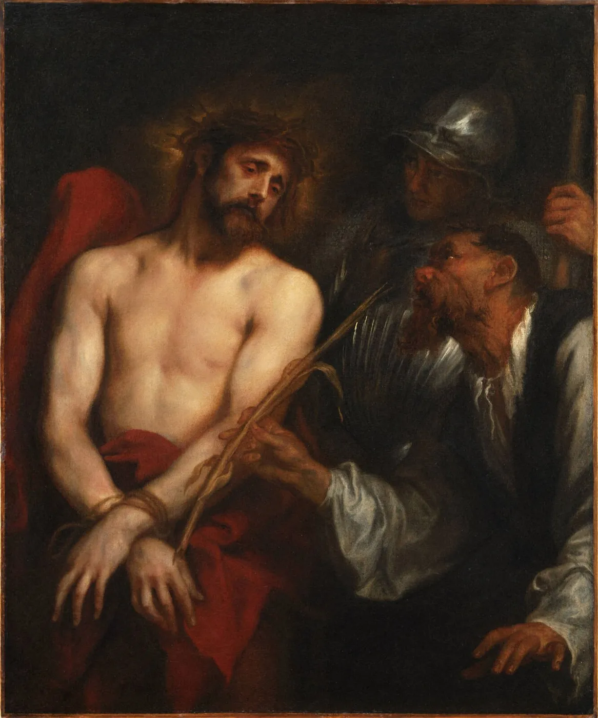 The Mocking of Christ (1628) by Anthony van Dyck — original painting reproduced as a hand-painted oil on canvas