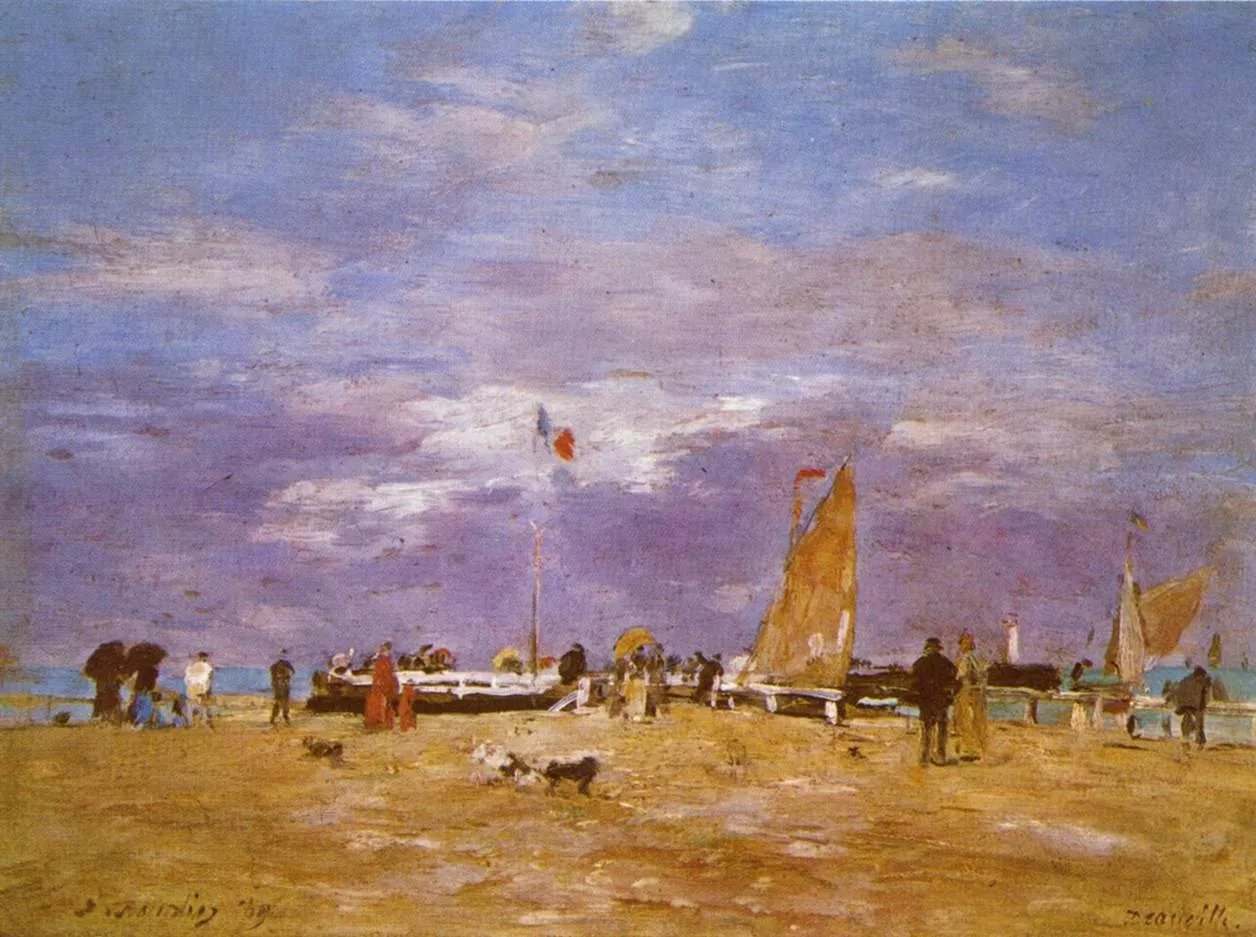 The mole of Deauville — Eugène Louis Boudin