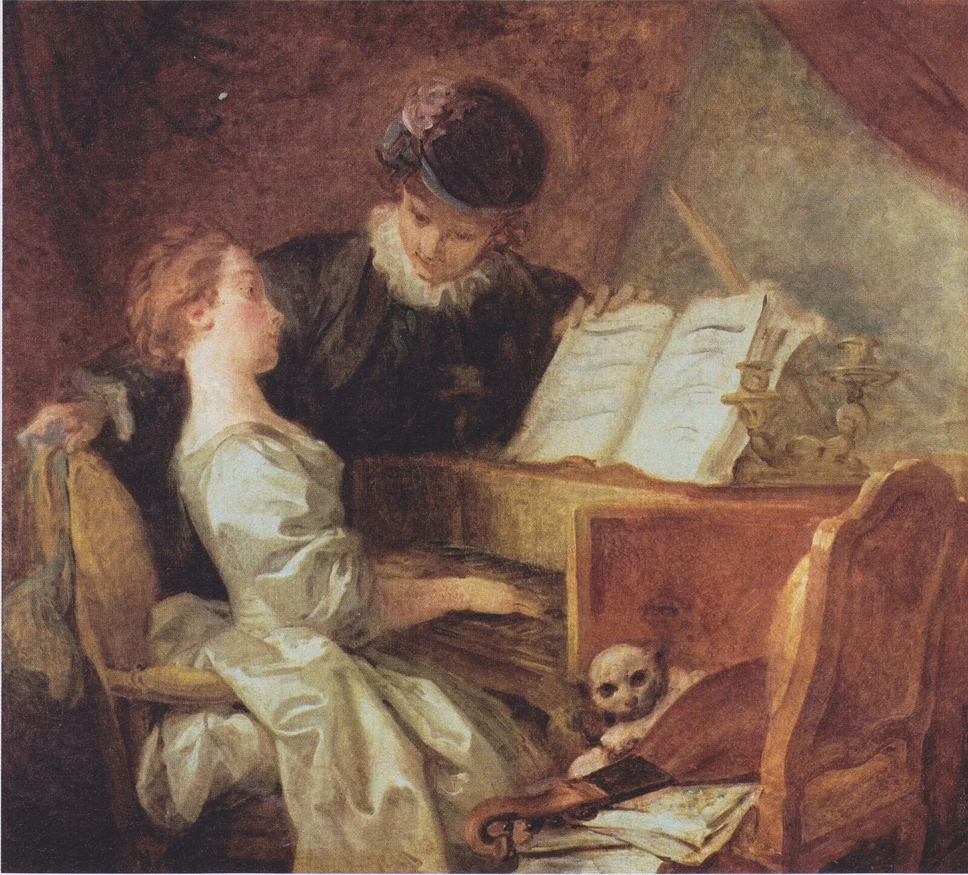 The Music Lesson — Jean-Honoré Fragonard