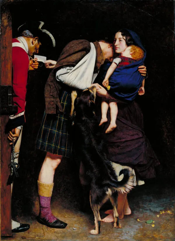 The Order of Release (1852) by John Everett Millais — original painting reproduced as a hand-painted oil on canvas