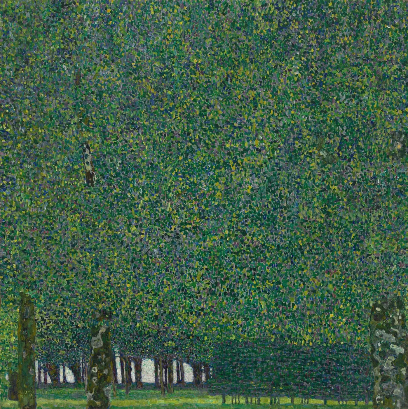 The Park (1909) by Gustav Klimt — original painting reproduced as a hand-painted oil on canvas