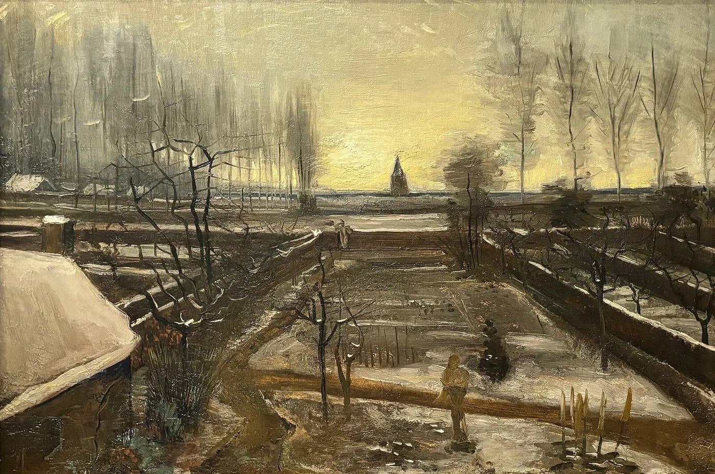 The Parsonage Garden at Nuenen in the Snow — Vincent van Gogh