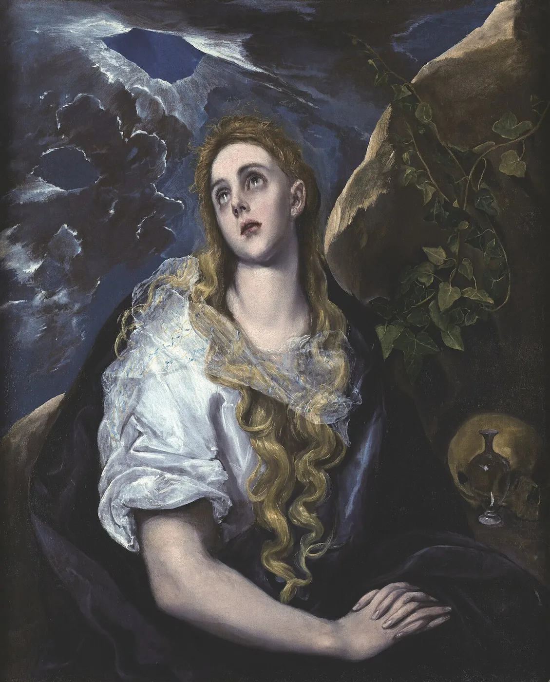 The Penitent Magdalene (1580) by El Greco — original painting reproduced as a hand-painted oil on canvas