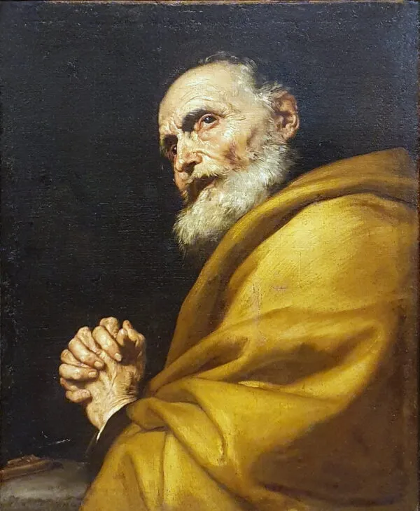 The Penitent St. Peter (1635) by Jusepe de Ribera — original painting reproduced as a hand-painted oil on canvas
