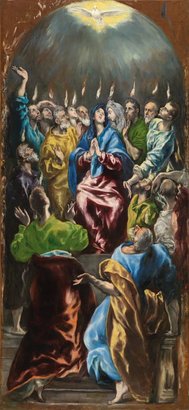 The Pentecost (1600) by El Greco — original painting reproduced as a hand-painted oil on canvas