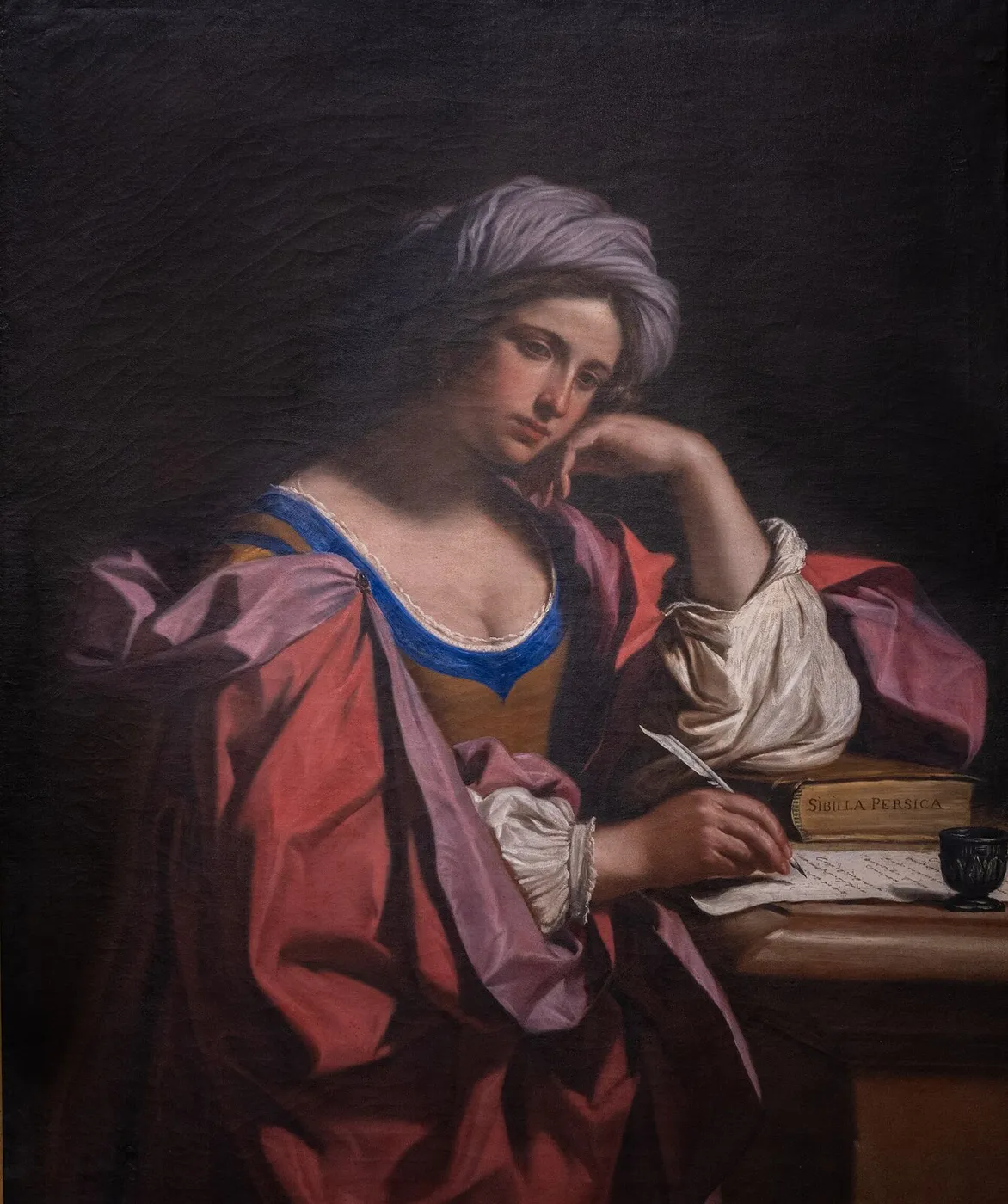 The Persian Sibyl (1647) by Guercino — original painting reproduced as a hand-painted oil on canvas