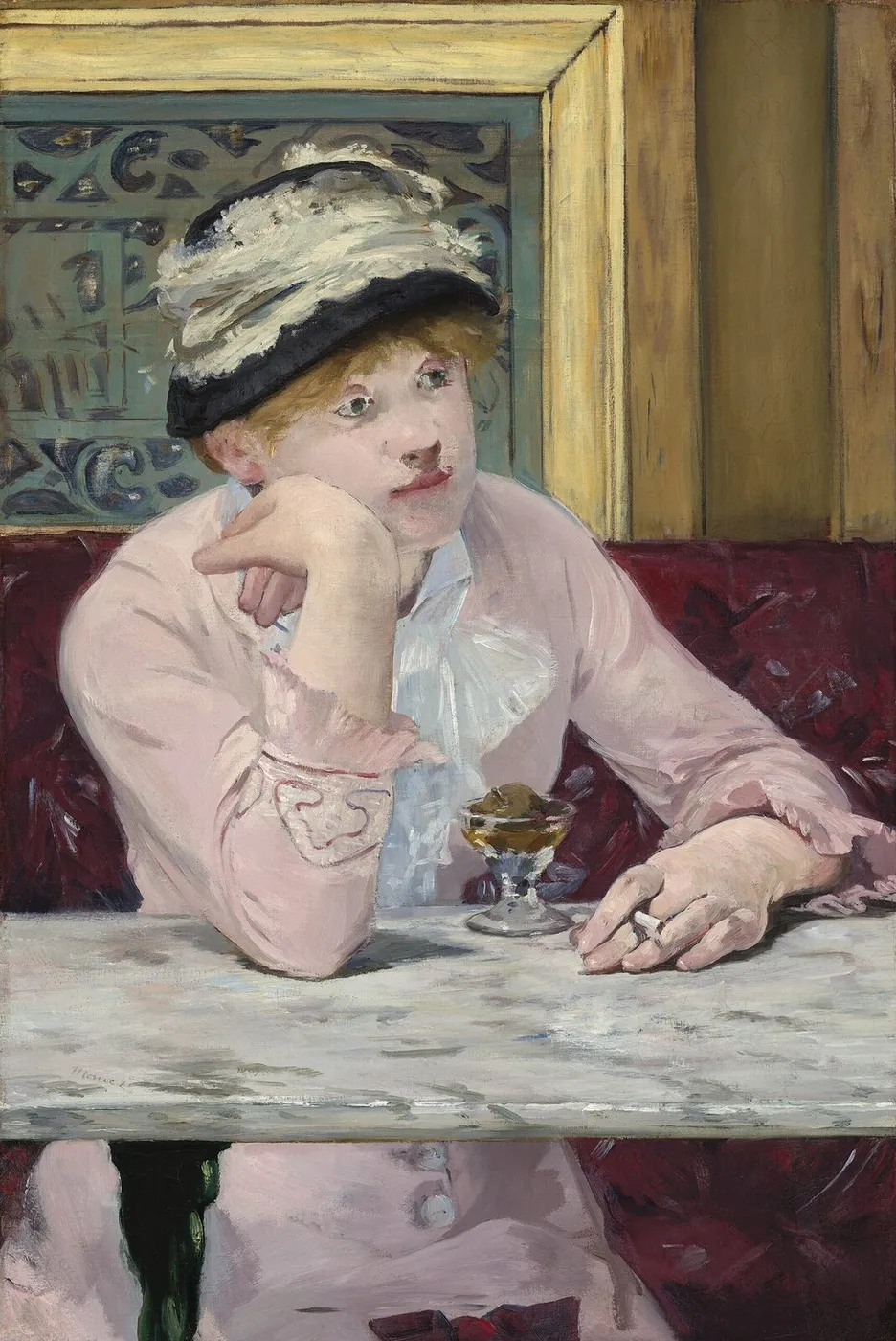 The Plum (1878) by Édouard Manet — original painting reproduced as a hand-painted oil on canvas