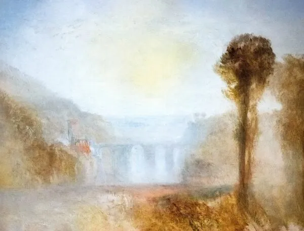 The Ponte Delle Torri, Spoleto (1840) by J. M. W. Turner — original painting reproduced as a hand-painted oil on canvas