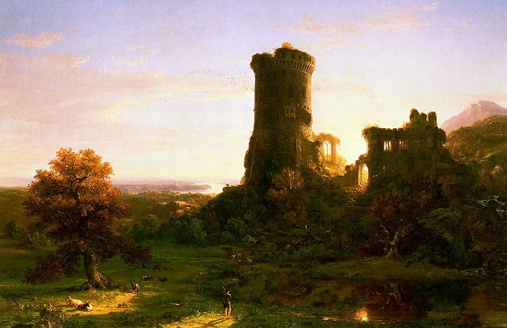 The Present (1838) by Thomas Cole — original painting reproduced as a hand-painted oil on canvas