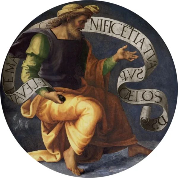 The prophet David (1550) by Pietro Perugino — original painting reproduced as a hand-painted oil on canvas