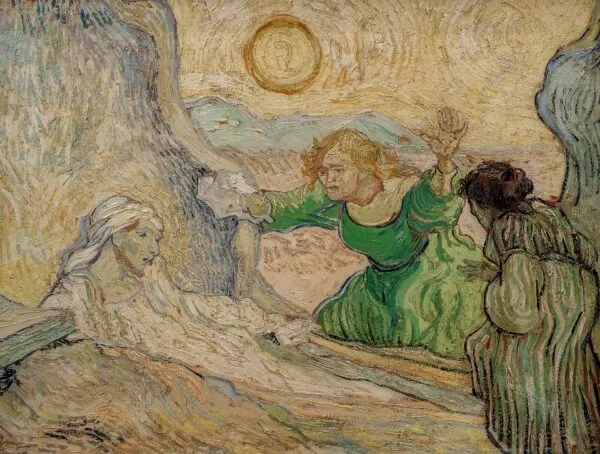 The Raising of Lazarus (1890) by Vincent van Gogh — original painting reproduced as a hand-painted oil on canvas