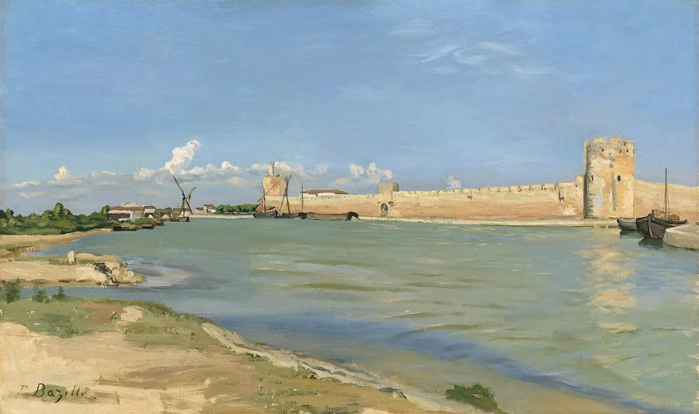 The Ramparts at Aigues-Mortes — Frédéric Bazille