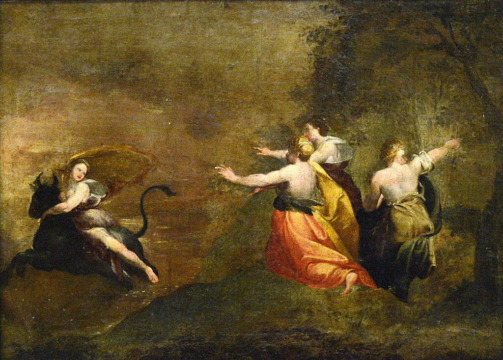 The Rape of Europa (1772) by Francisco Goya — original painting reproduced as a hand-painted oil on canvas