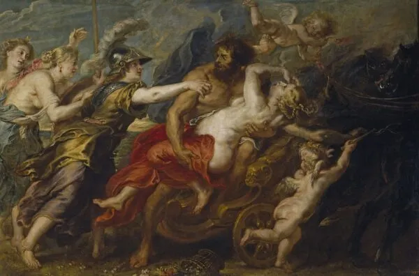 The Rape of Proserpine (1636) by Peter Paul Rubens — original painting reproduced as a hand-painted oil on canvas