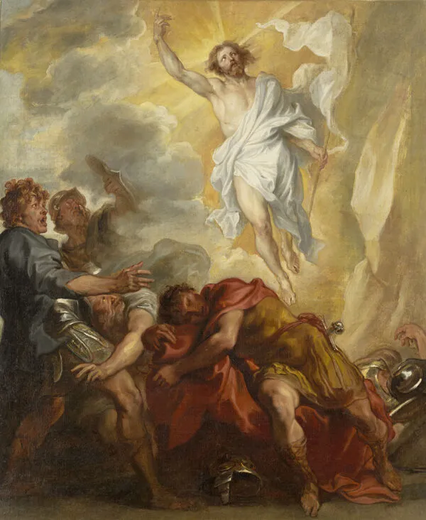 The Resurrection (1632) by Anthony van Dyck — original painting reproduced as a hand-painted oil on canvas