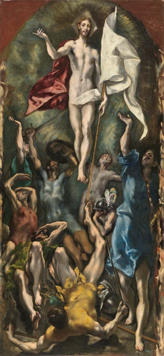 The Resurrection (1598) by El Greco — original painting reproduced as a hand-painted oil on canvas