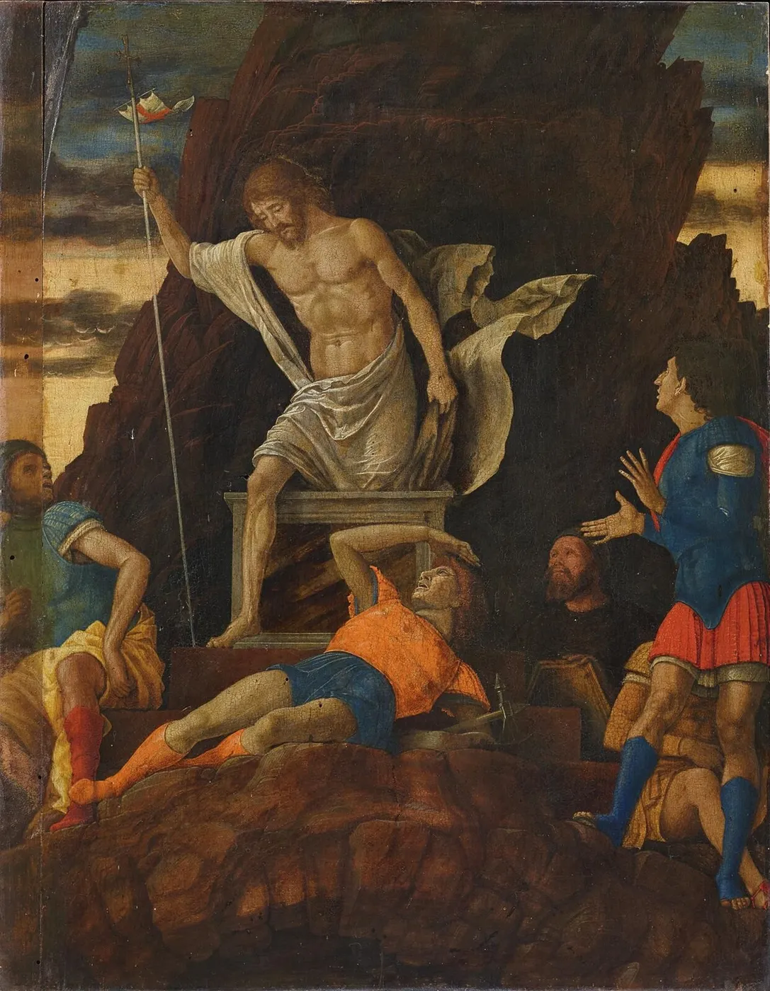 The Resurrection of Christ (1492) by Andrea Mantegna — original painting reproduced as a hand-painted oil on canvas
