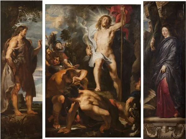 The Resurrection of Christ (1611) by Peter Paul Rubens — original painting reproduced as a hand-painted oil on canvas
