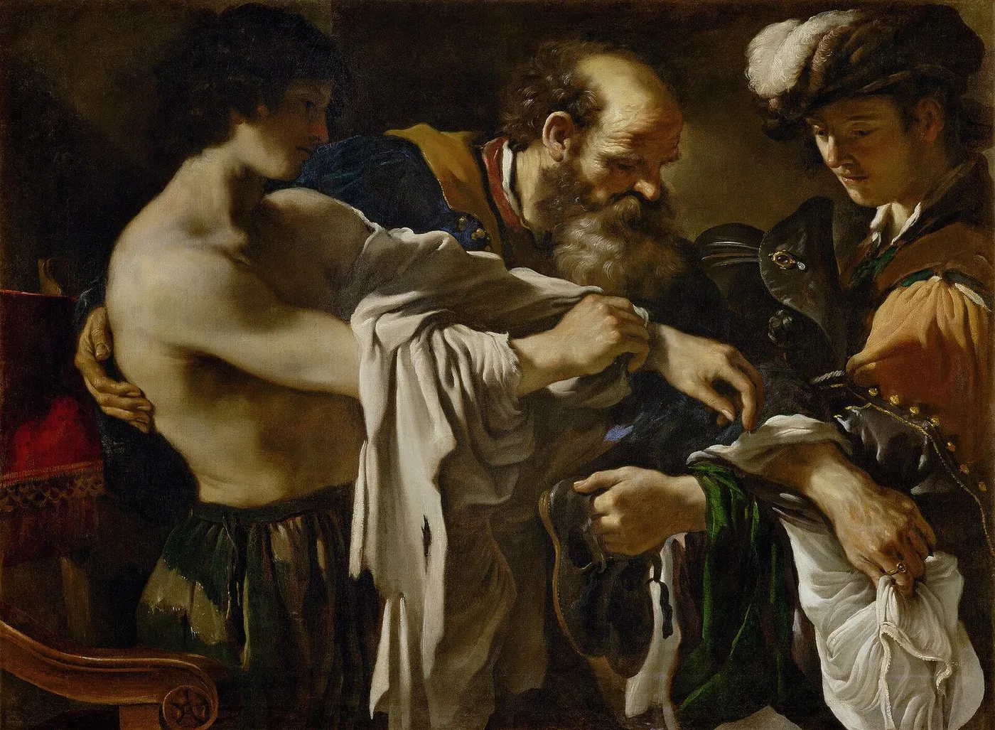 The Return of the Prodigal Son (1619) by Guercino — original painting reproduced as a hand-painted oil on canvas