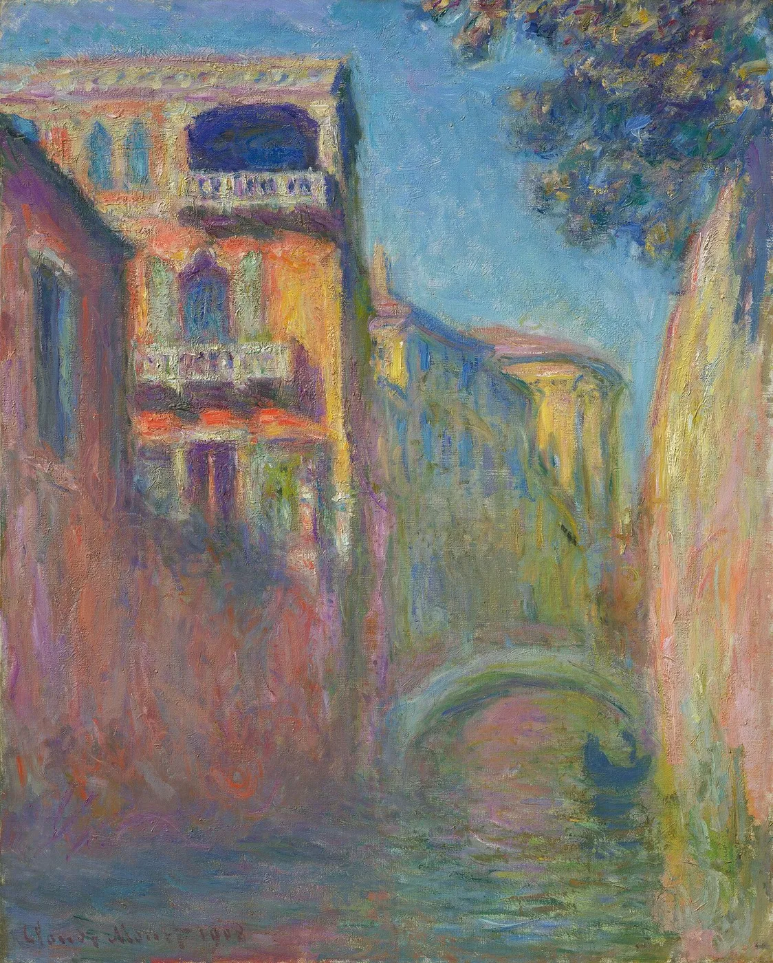 The Rio della Salute, 1908 (1908) by Claude Monet — original painting reproduced as a hand-painted oil on canvas