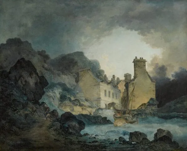 The Rising Squall, Hot Wells from St Vincent’s Rock, Bristol (1792) by J. M. W. Turner — original painting reproduced as a hand-painted oil on canvas