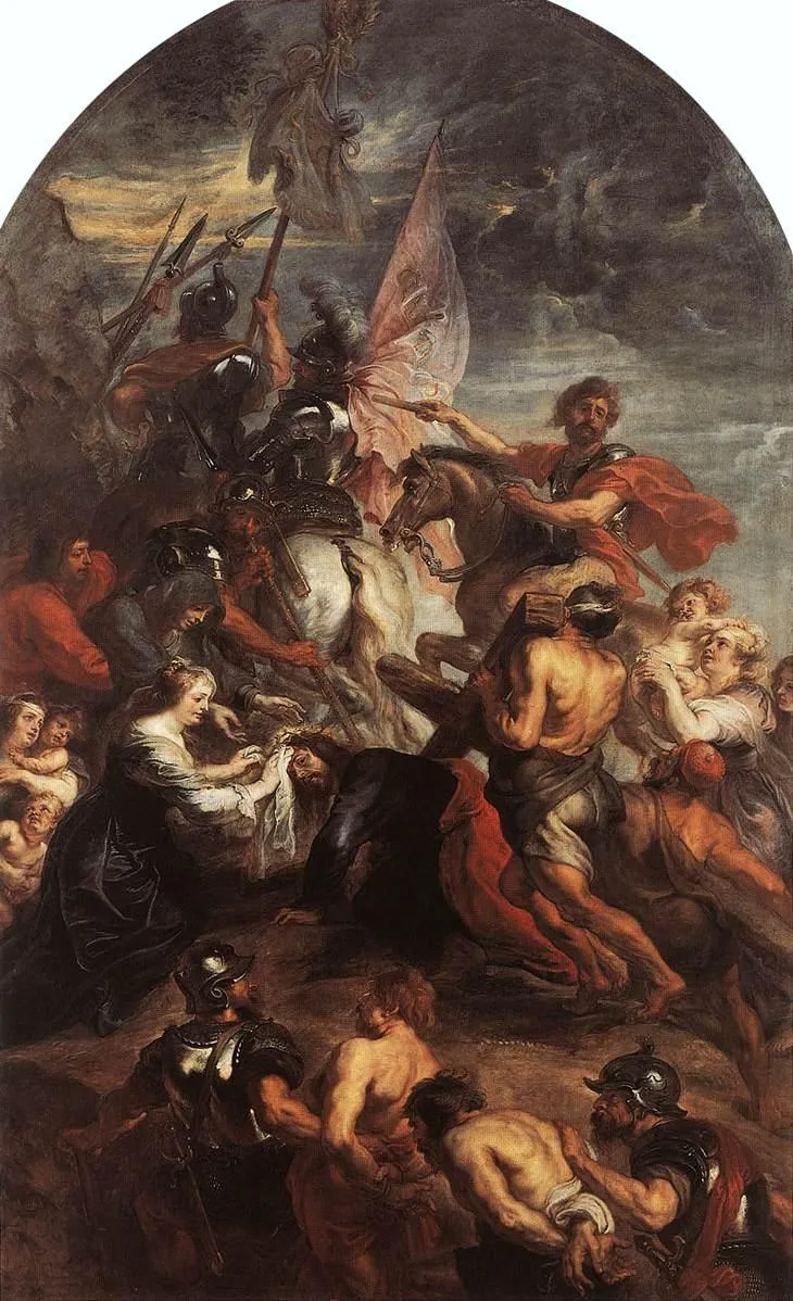 The Road to Calvary (1634) by Peter Paul Rubens — original painting reproduced as a hand-painted oil on canvas