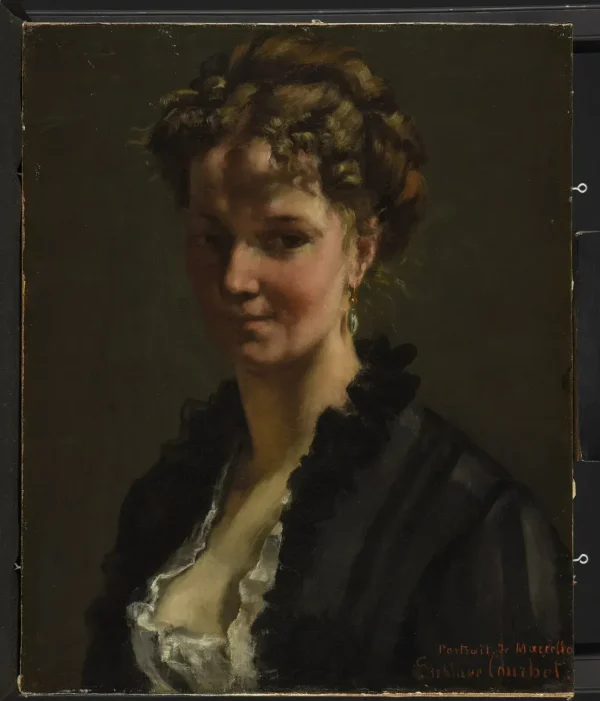 The sculptor Marcello (Duchess of Castiglione-Colonna) (1870) by Gustave Courbet — original painting reproduced as a hand-painted oil on canvas