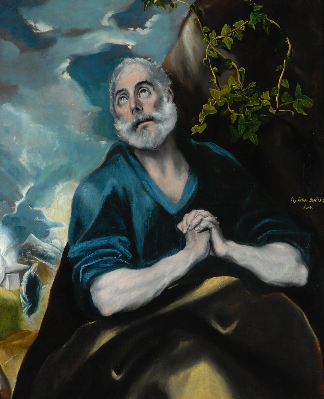 The Tears of Saint Peter (1585) by El Greco — original painting reproduced as a hand-painted oil on canvas