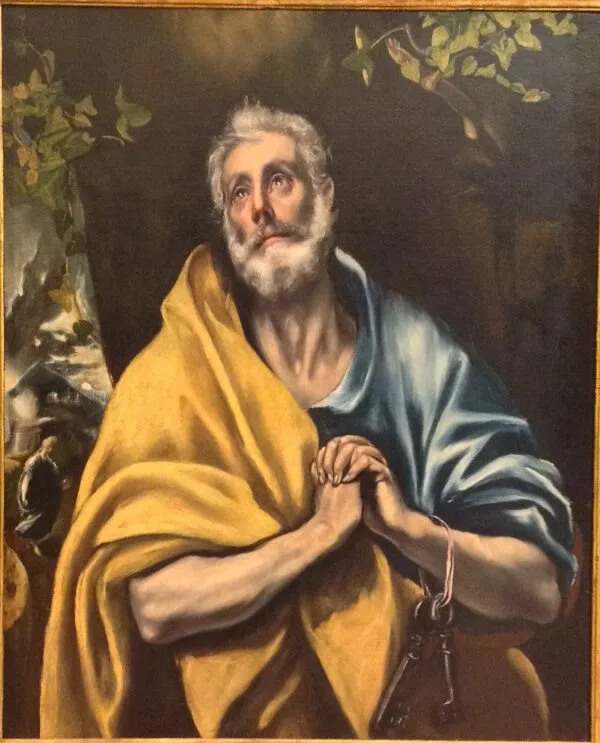 The Tears of St. Peter (1587) by El Greco — original painting reproduced as a hand-painted oil on canvas