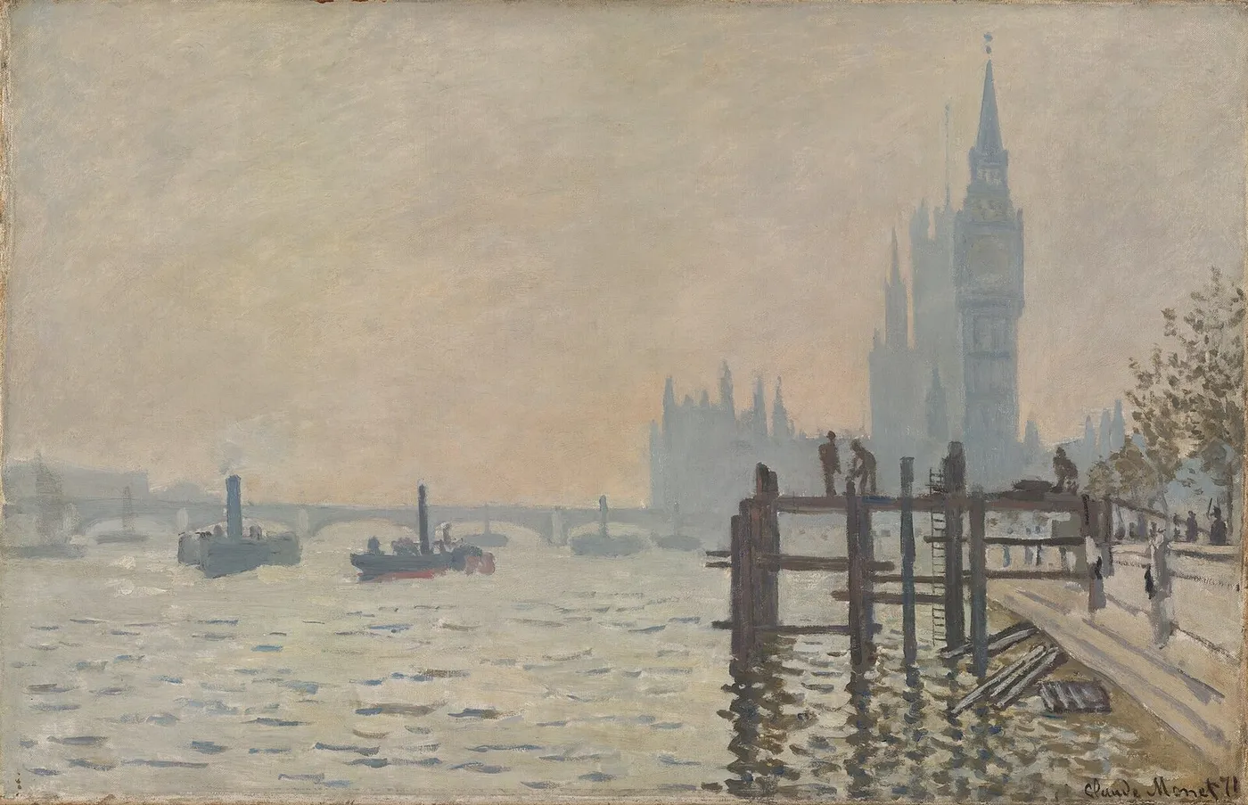 The Thames below Westminster — Claude Monet