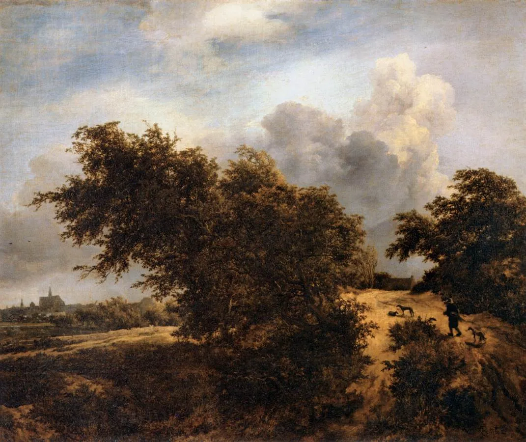 The Thicket near Haarlem (1649) by Jacob van Ruisdael — original painting reproduced as a hand-painted oil on canvas