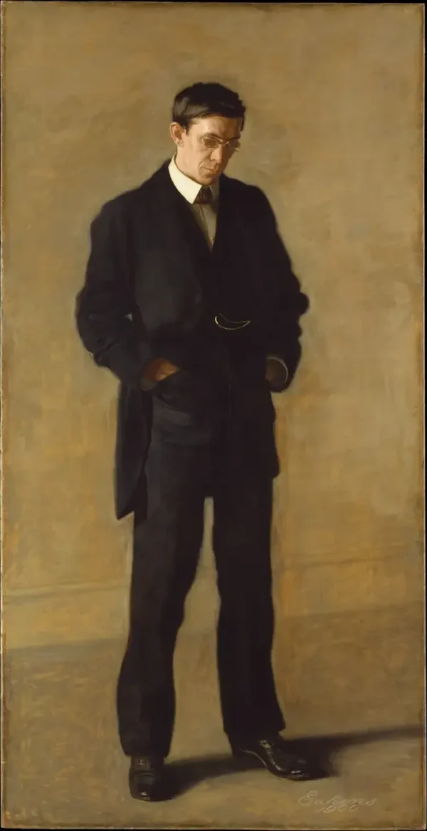 The Thinker: Portrait of Louis N. Kenton (1900) by Thomas Eakins — original painting reproduced as a hand-painted oil on canvas