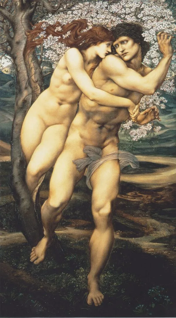 The Tree of Forgiveness (1881) by Edward Burne-Jones — original painting reproduced as a hand-painted oil on canvas