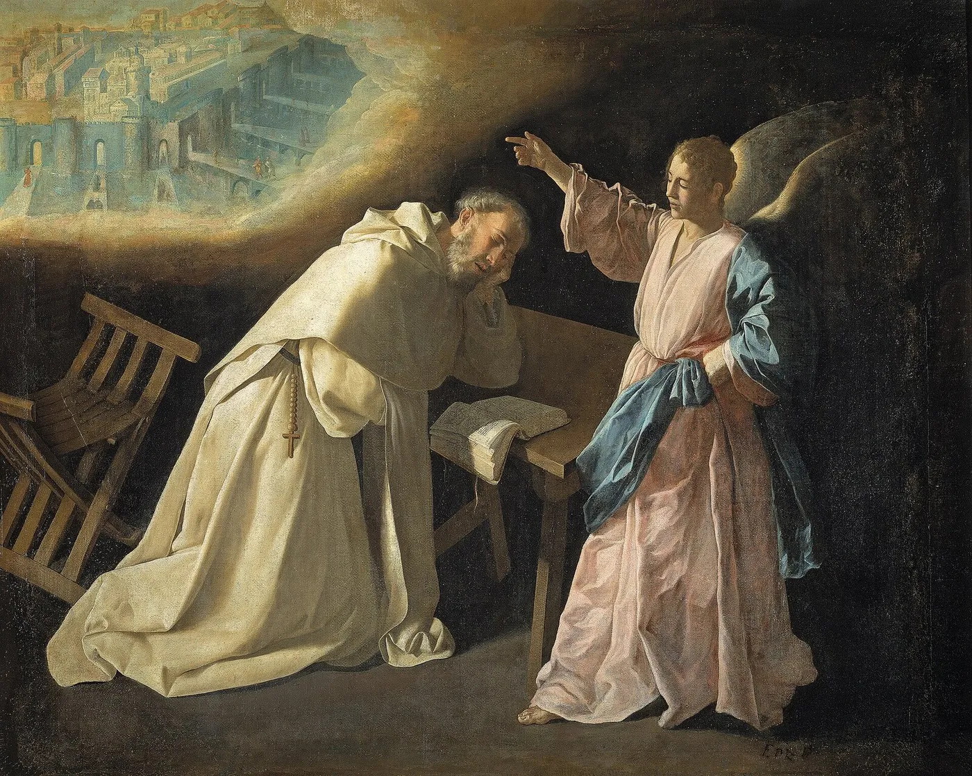 The Vision of Saint Peter Nolasco (1629) by Francisco de Zurbarán — original painting reproduced as a hand-painted oil on canvas