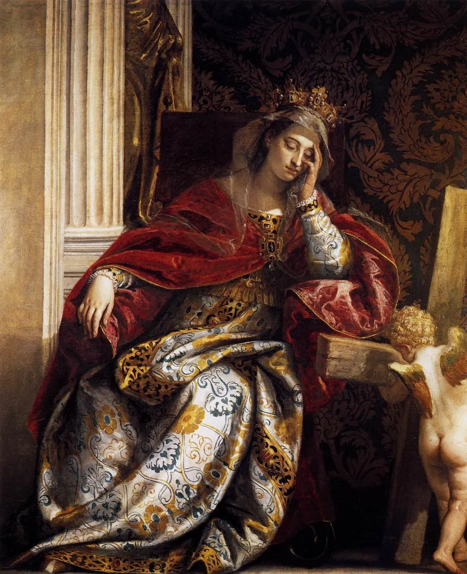 The Vision of St. Helena (1580) by Paolo Veronese — original painting reproduced as a hand-painted oil on canvas