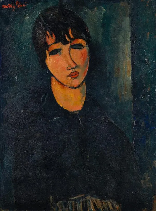 The Waitress (1916) by Amedeo Modigliani — original painting reproduced as a hand-painted oil on canvas