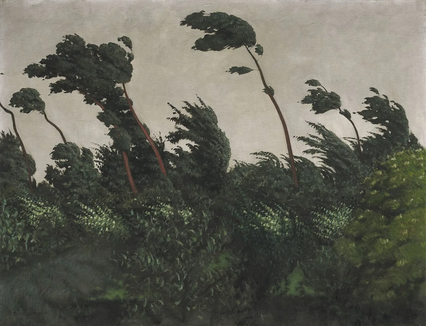 The Wind (1910) by Félix Vallotton — original painting reproduced as a hand-painted oil on canvas