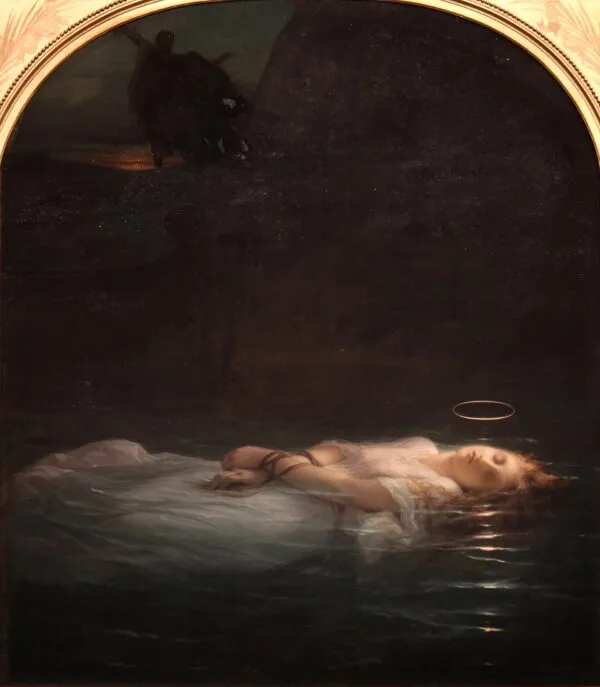 The Young Martyr (1855) by Paul Delaroche — original painting reproduced as a hand-painted oil on canvas
