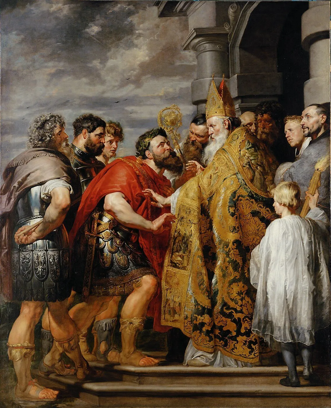 Theodosius and Saint Ambrose — Anthony van Dyck