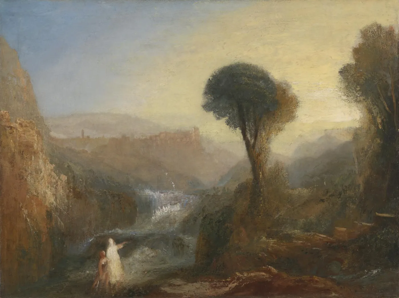 Tivoli: Tobias and the Angel (1835) by J. M. W. Turner — original painting reproduced as a hand-painted oil on canvas