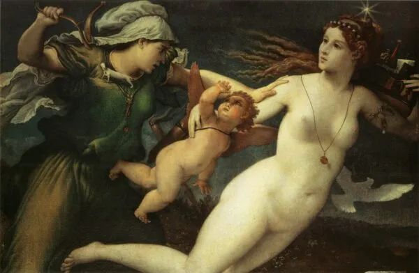 Triumph of Chastity (1530) by Lorenzo Lotto — original painting reproduced as a hand-painted oil on canvas